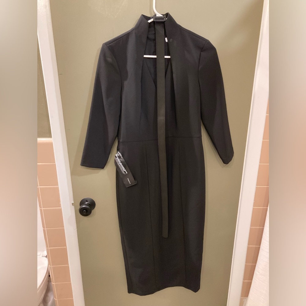 Kay Unger Black Long Sleeve Dress